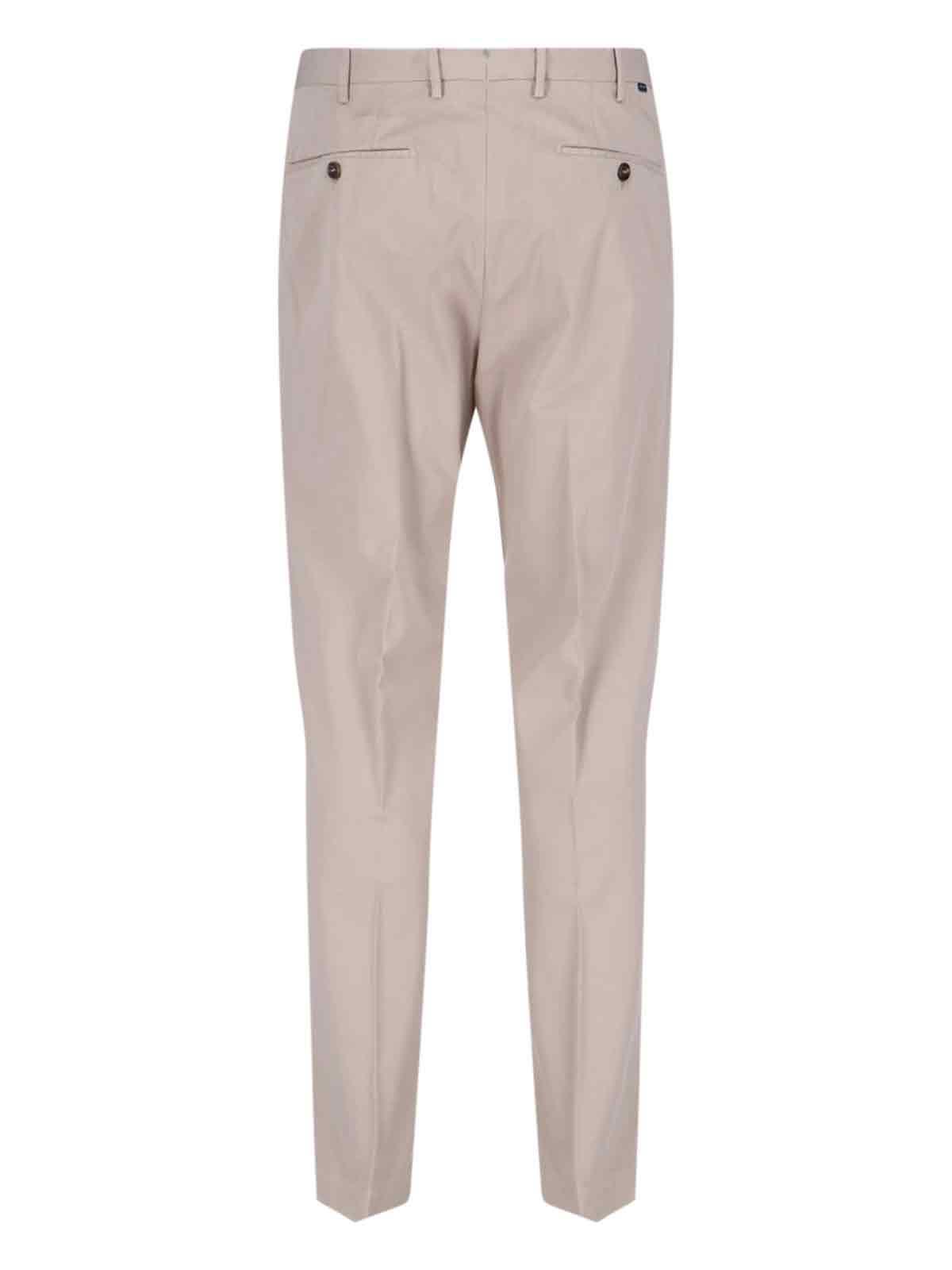 Incotex Straight Leg Trousers With Belt Loops In Beige