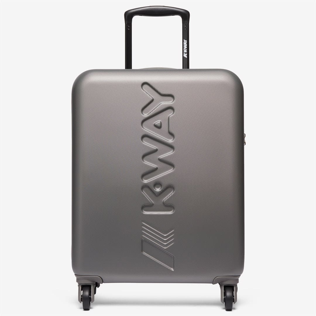K-way Trolley Piccolo Con Logo Luggage In Metallic Grey
