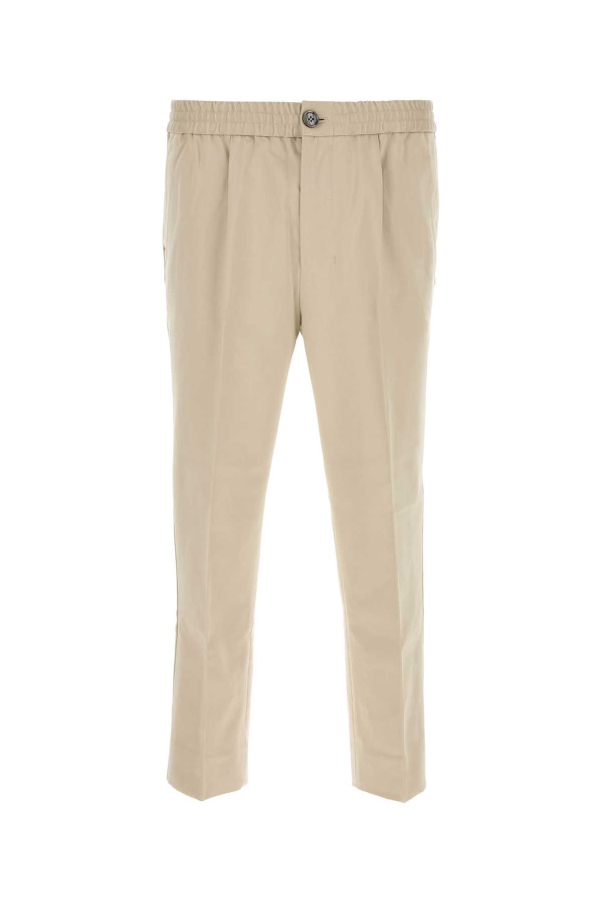 Shop Ami Alexandre Mattiussi Cappuccino Cotton Pant In Lightbeige