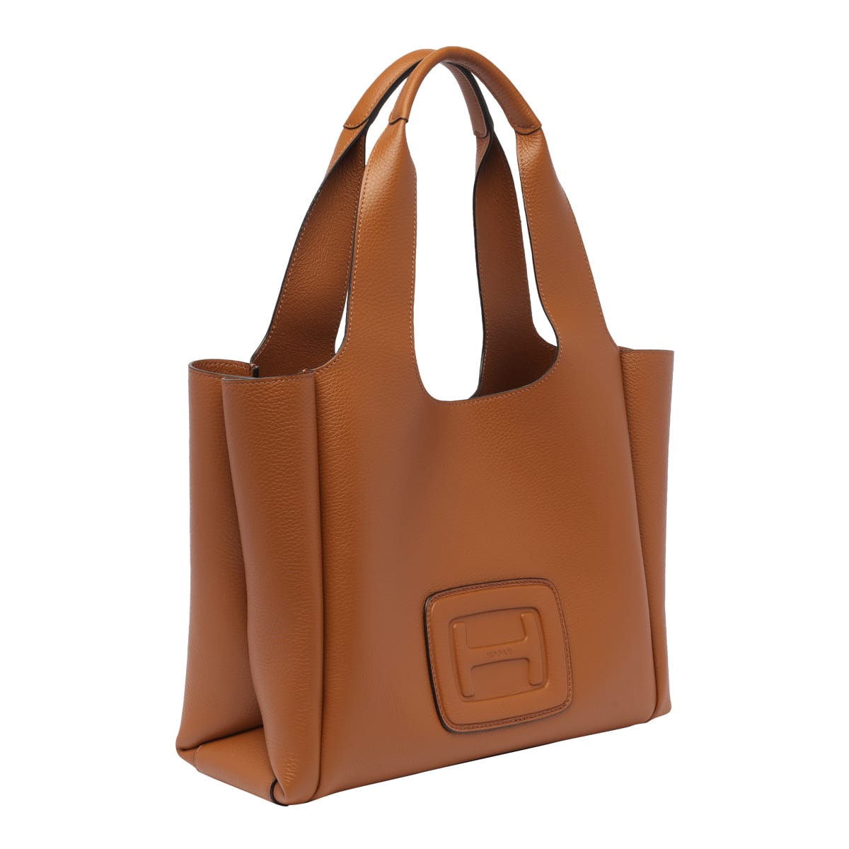 Shop Hogan Medium H-bag Shoulder Bag In Brown