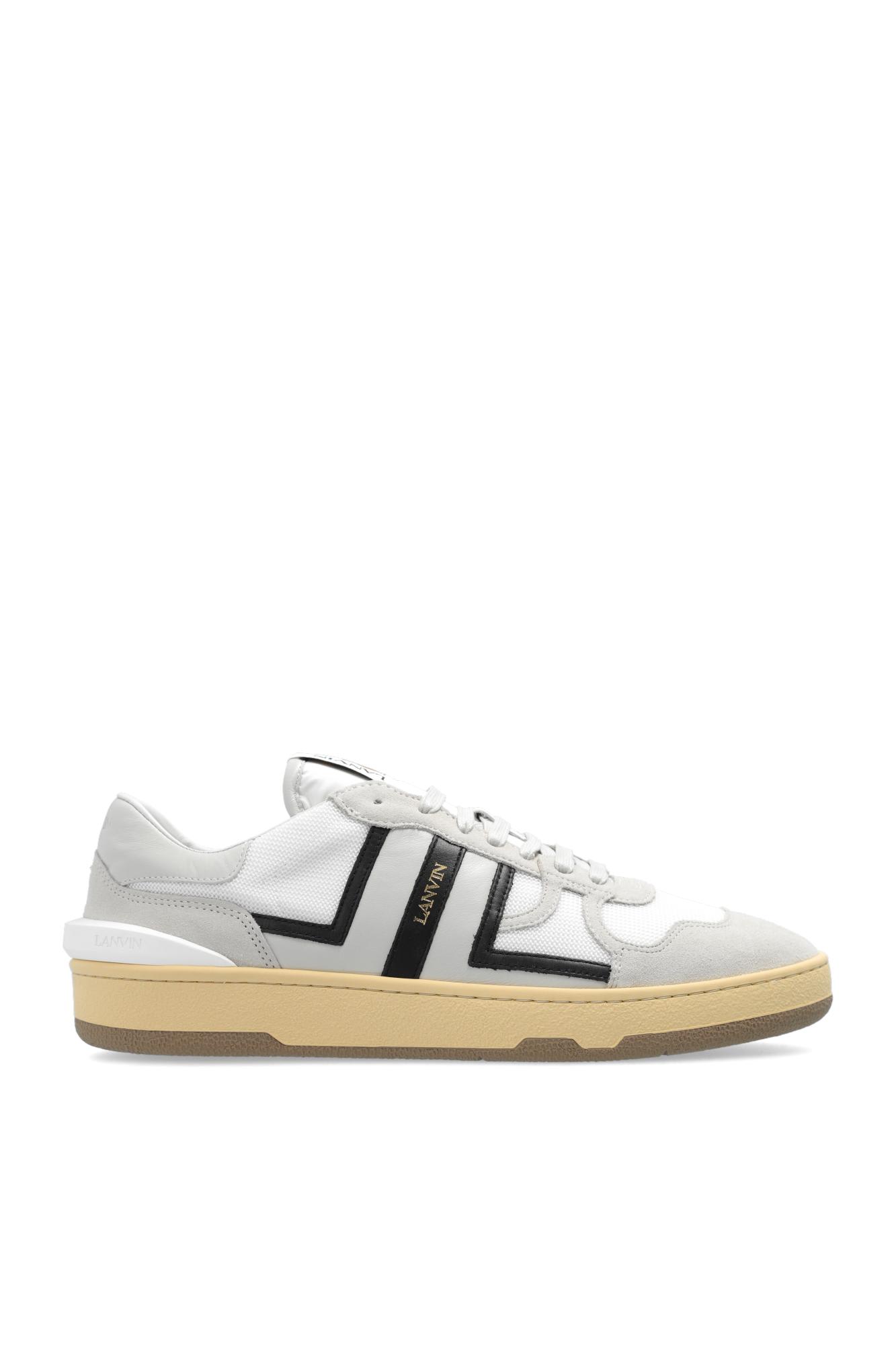 Lanvin Clay Low Trainers In Black/off White