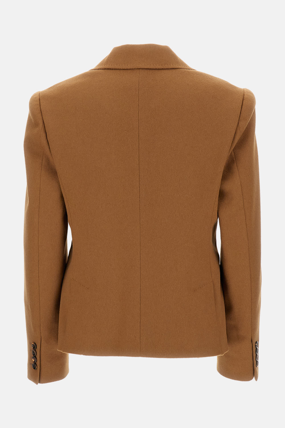 Max Mara Camel One-breasted Blazer In Brown