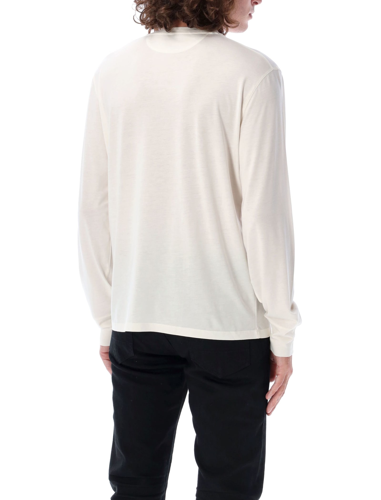 Shop Tom Ford Classic T-shirt In Chalk White