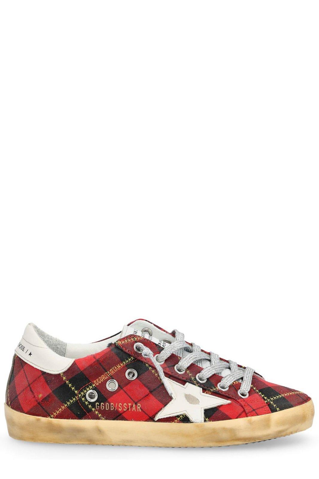 Golden Goose Checked Lace-up Sneakers