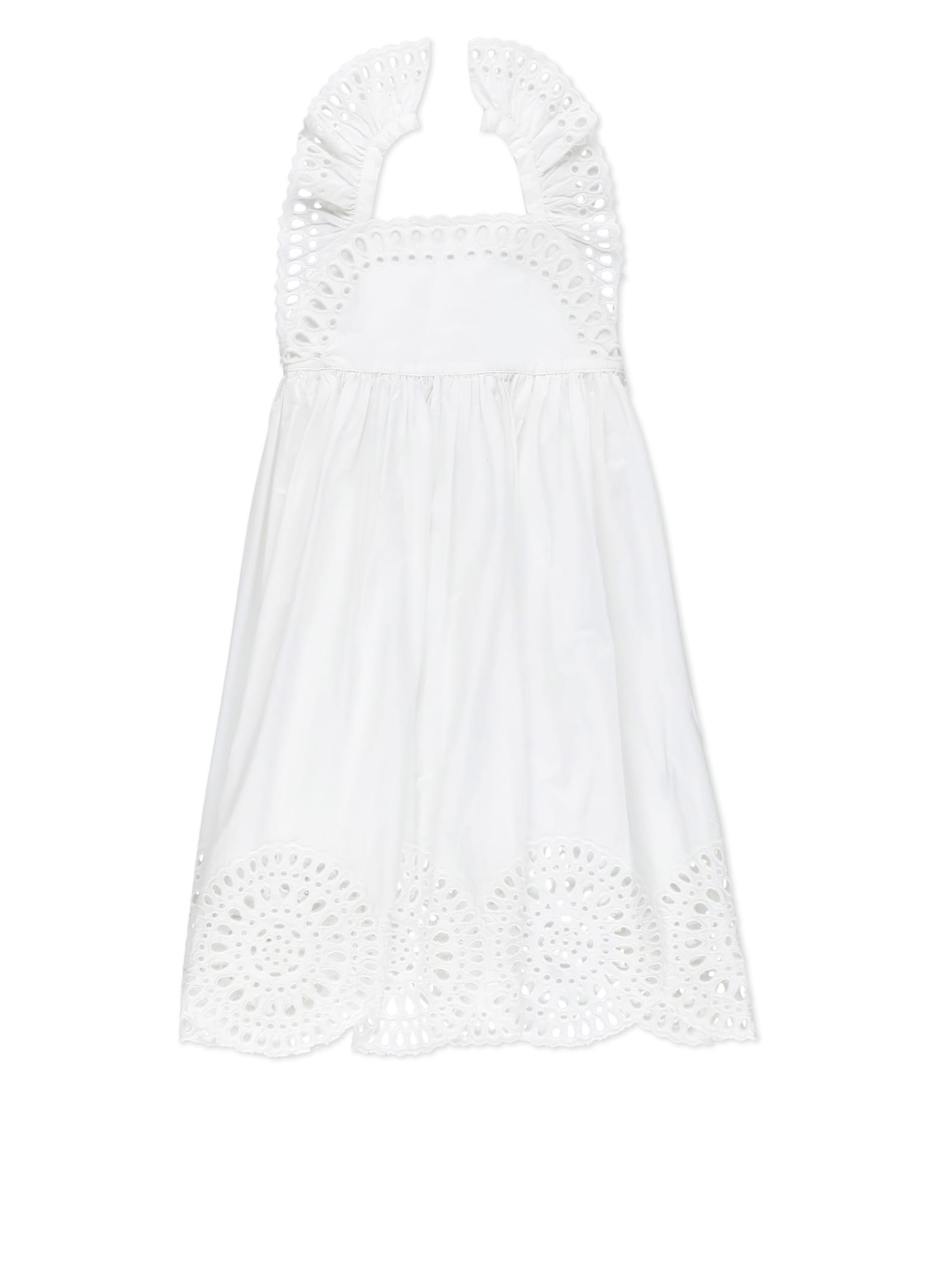 Stella Mccartney Kids' Cotton Dress In White