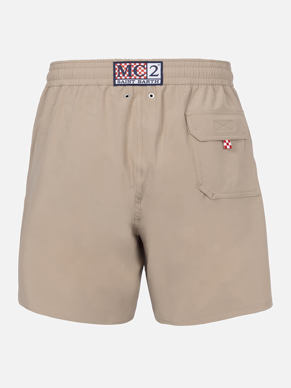 Mc2 Saint Barth Logo-embroidered Swim Shorts In White