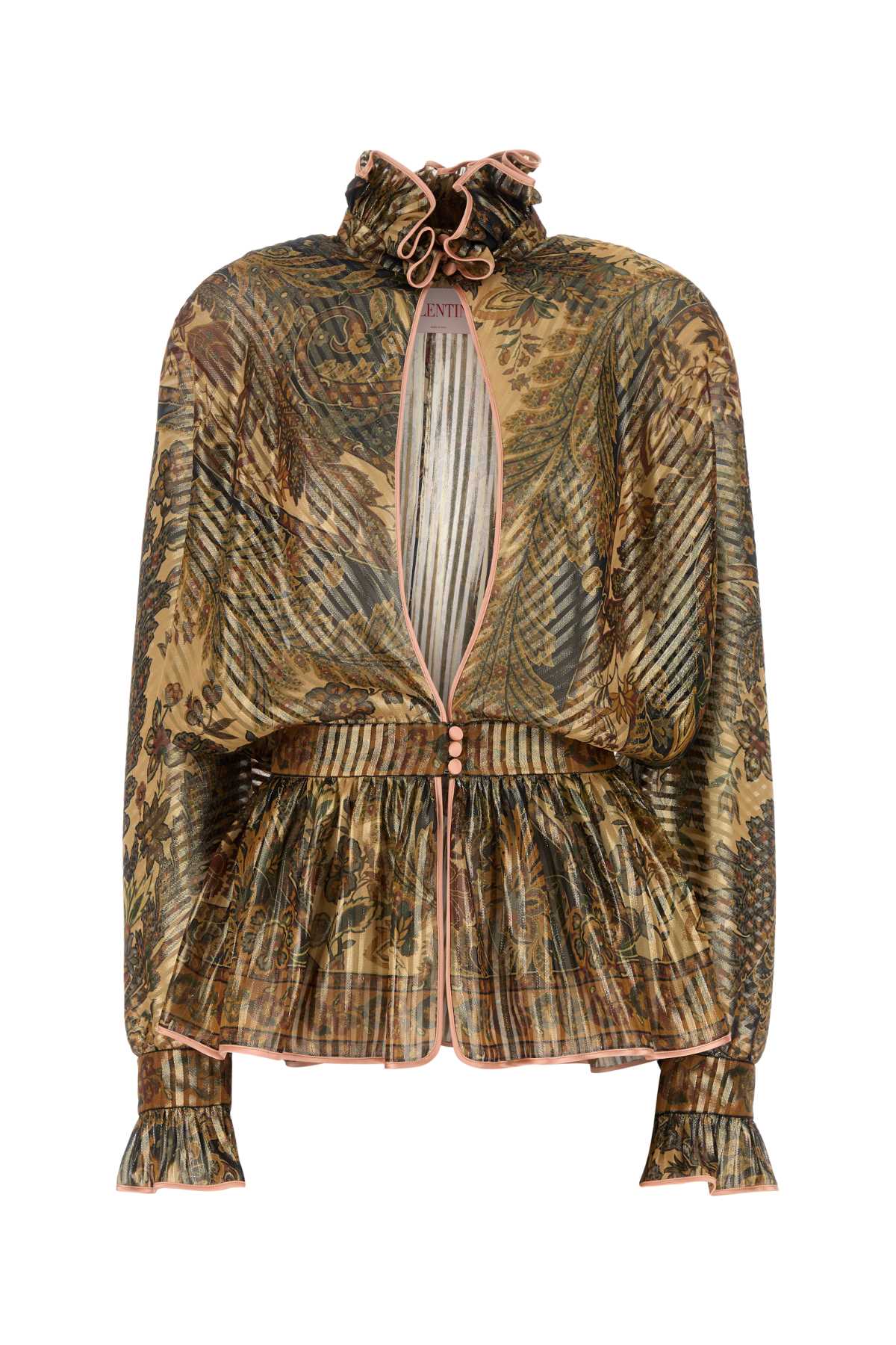Valentino Patterned Lurex Blouse