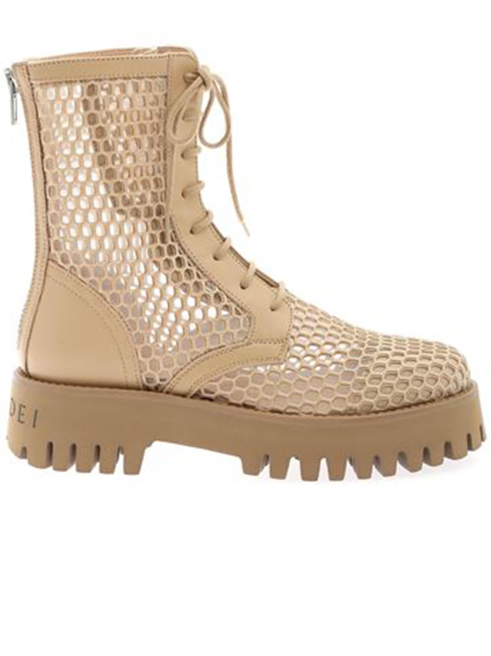 Casadei Beige Leather Ankle Boots