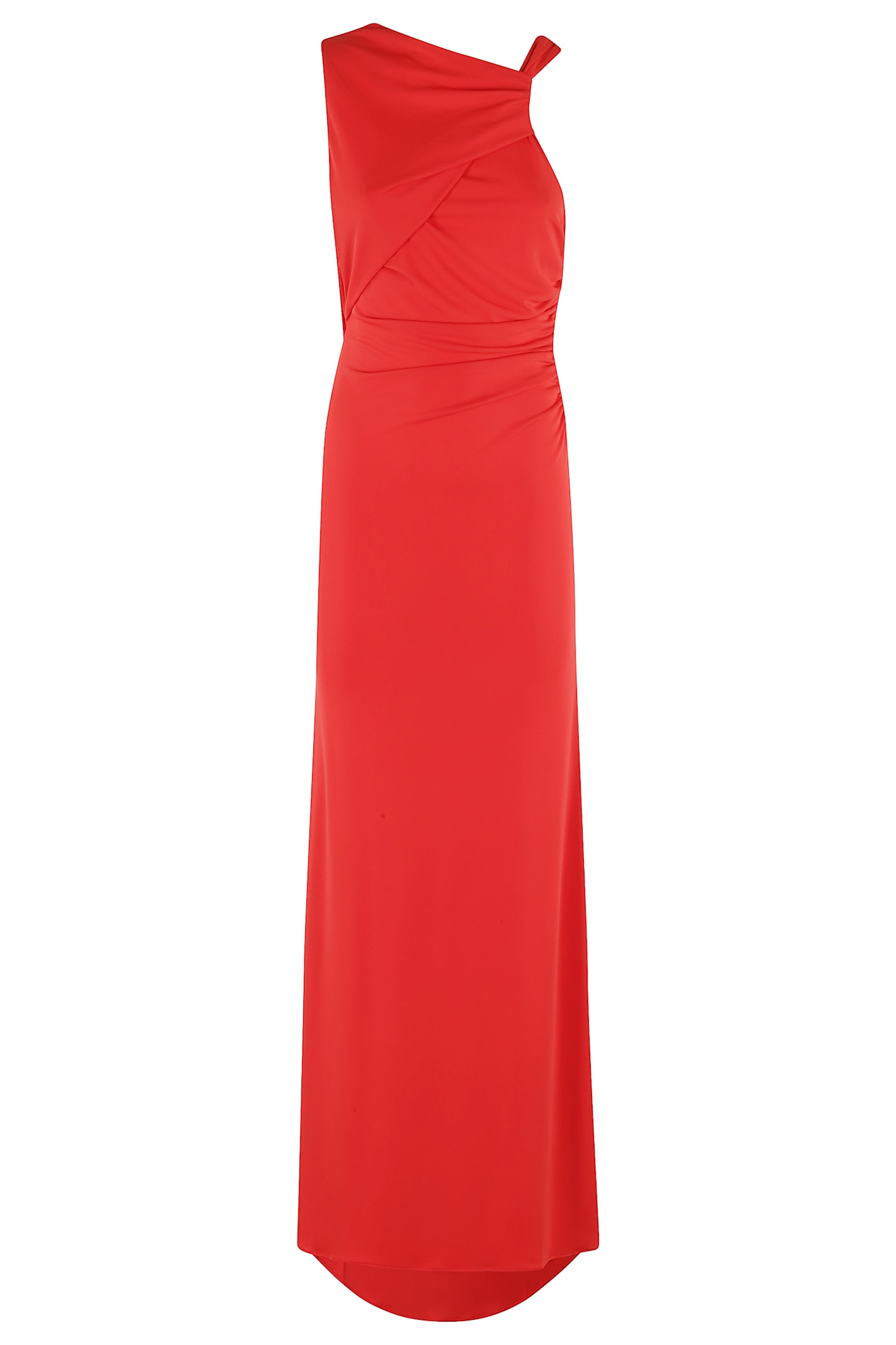 The Andamane Draped One Shoulder Slit In Poppy