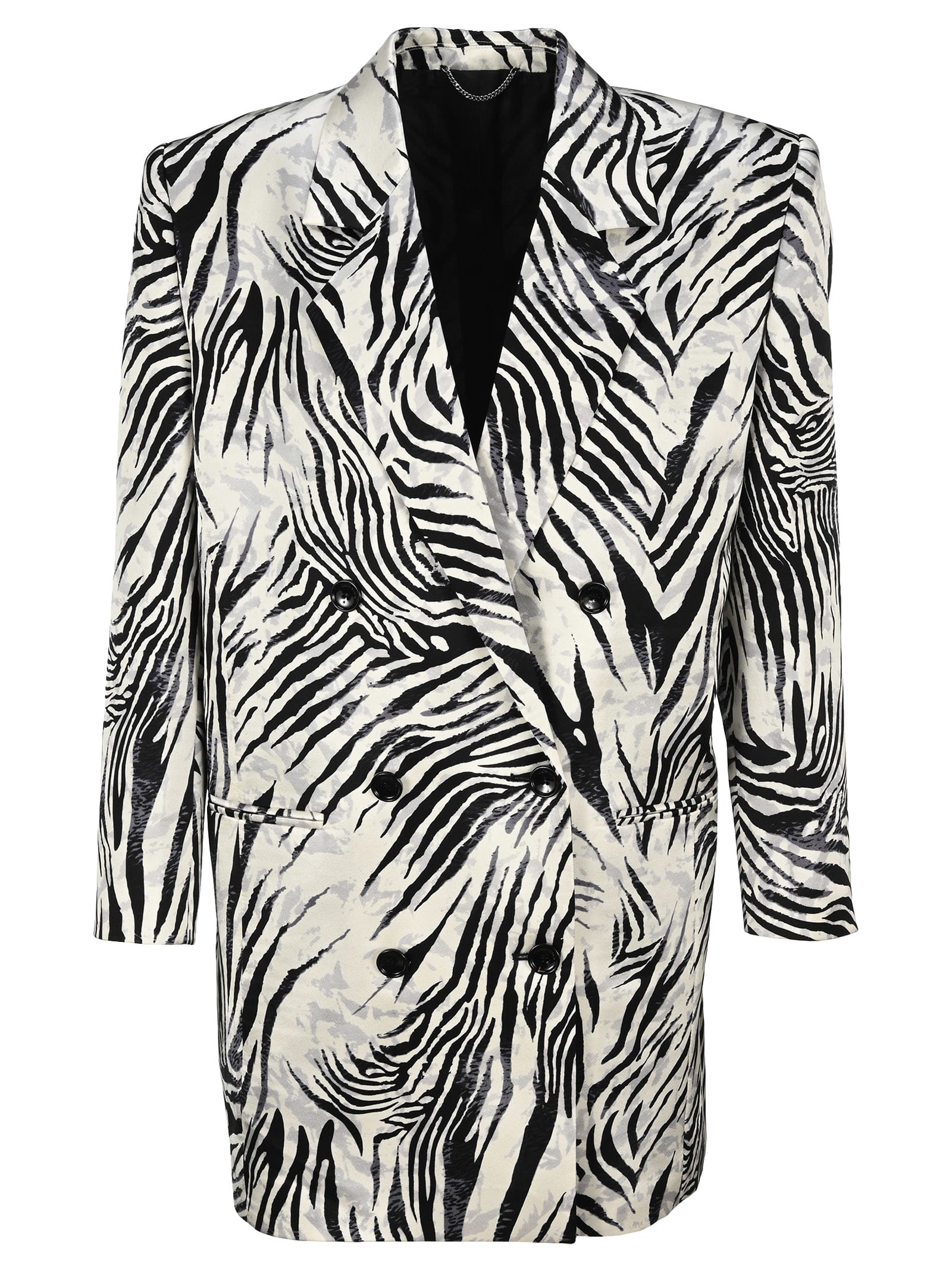 Magda Butrym Zebra Pattern Oversized Blazer Dress