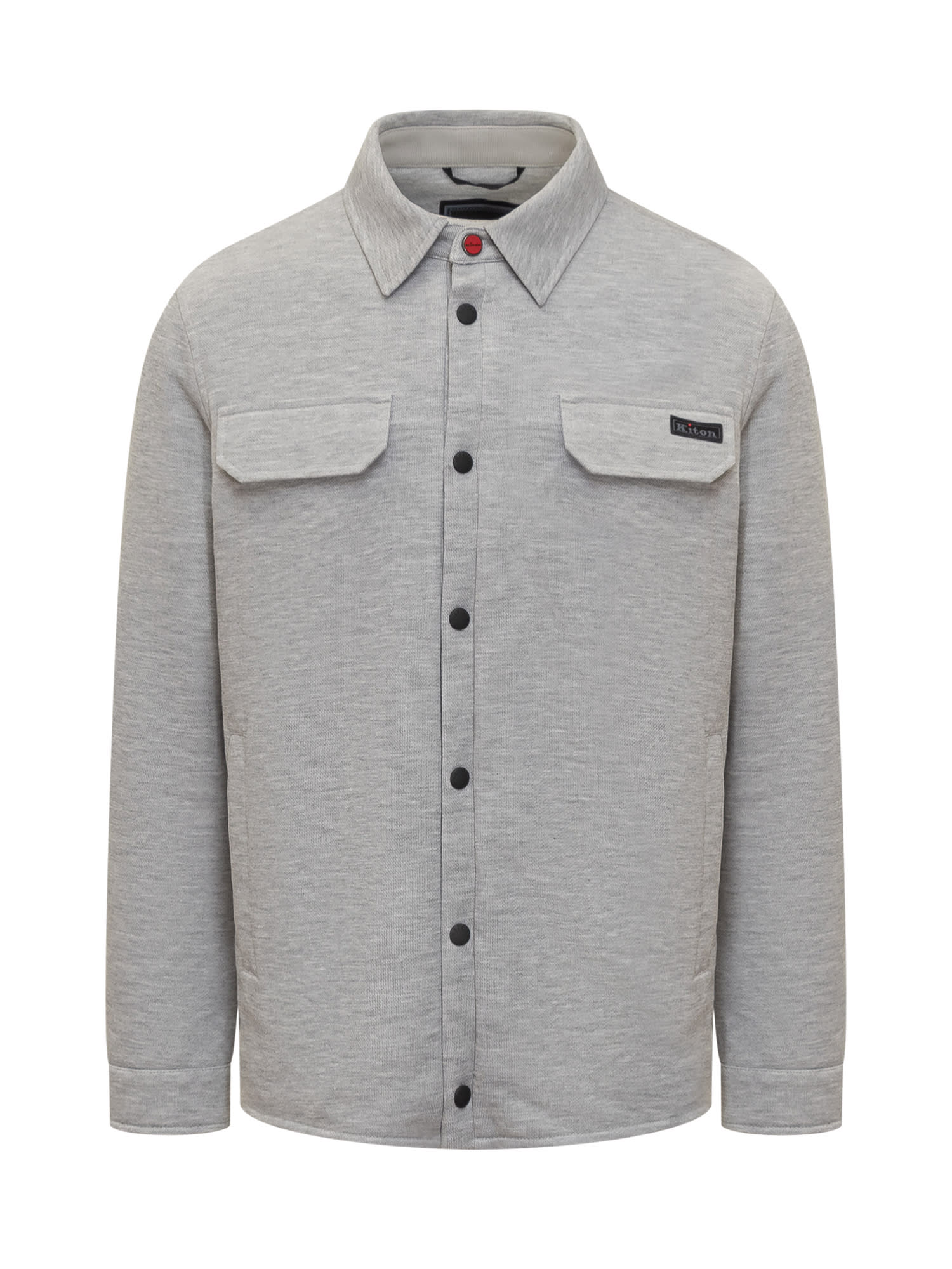 Shop Kiton Jacket In Grey