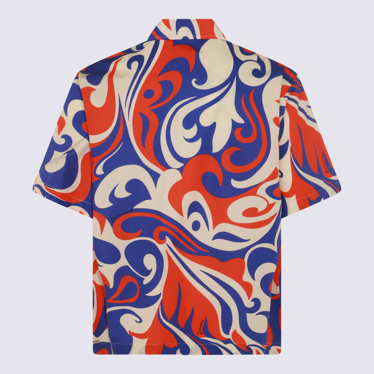 Shop Dsquared2 Multicolour Cotton Shirt In Milk/red/blue