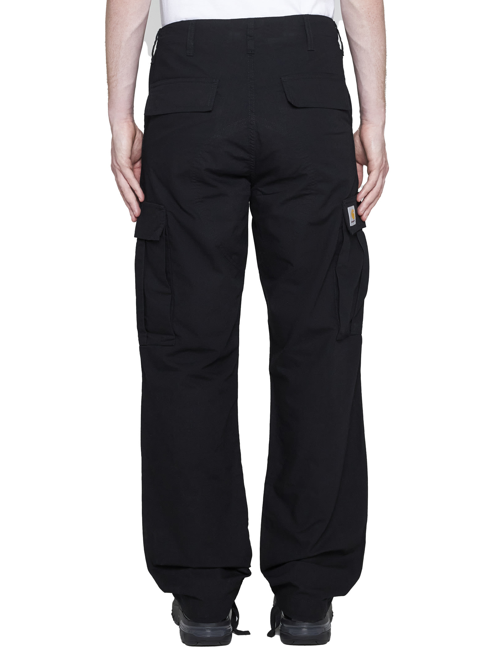Shop Carhartt Pants In Black Rinsed