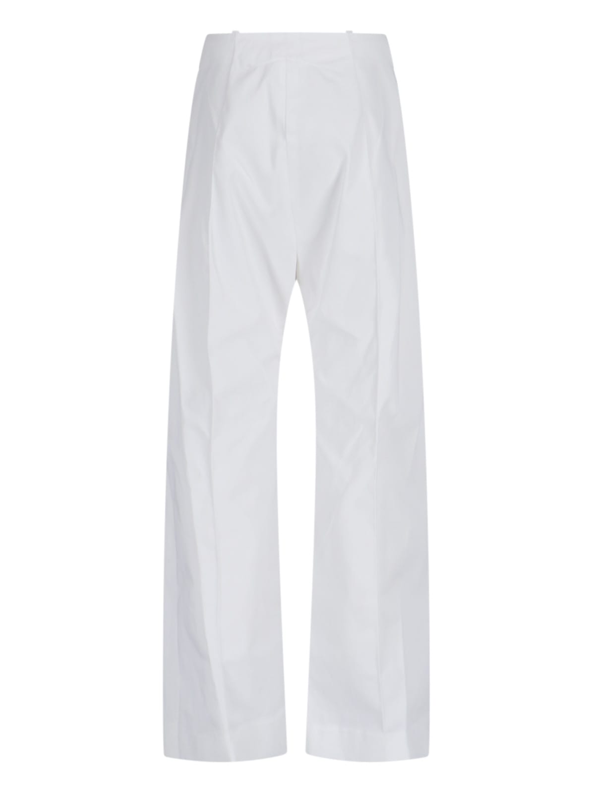 Shop Patou Straight Trousers In White