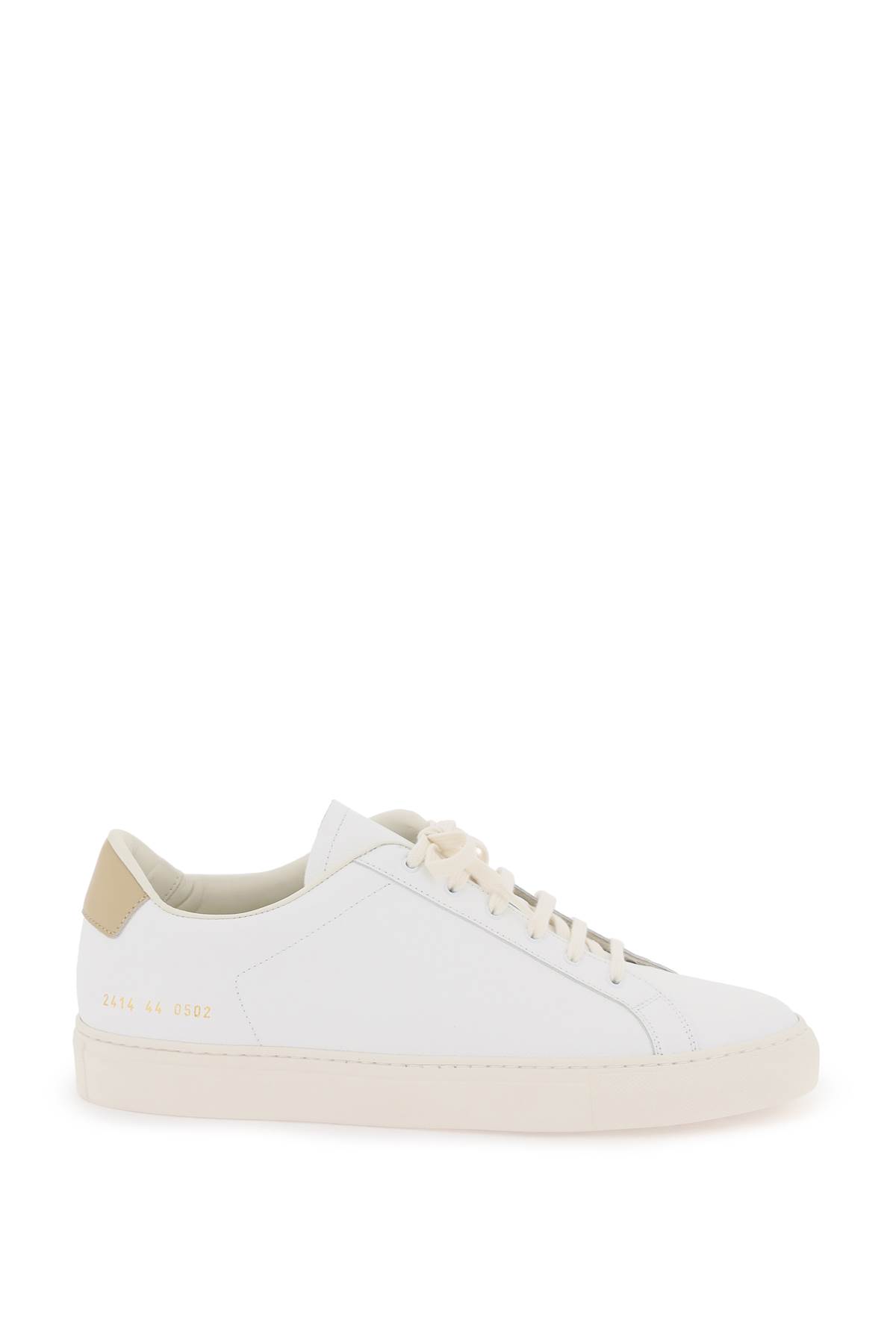 Shop Common Projects Retro Low Top Sne In White Tan (white)