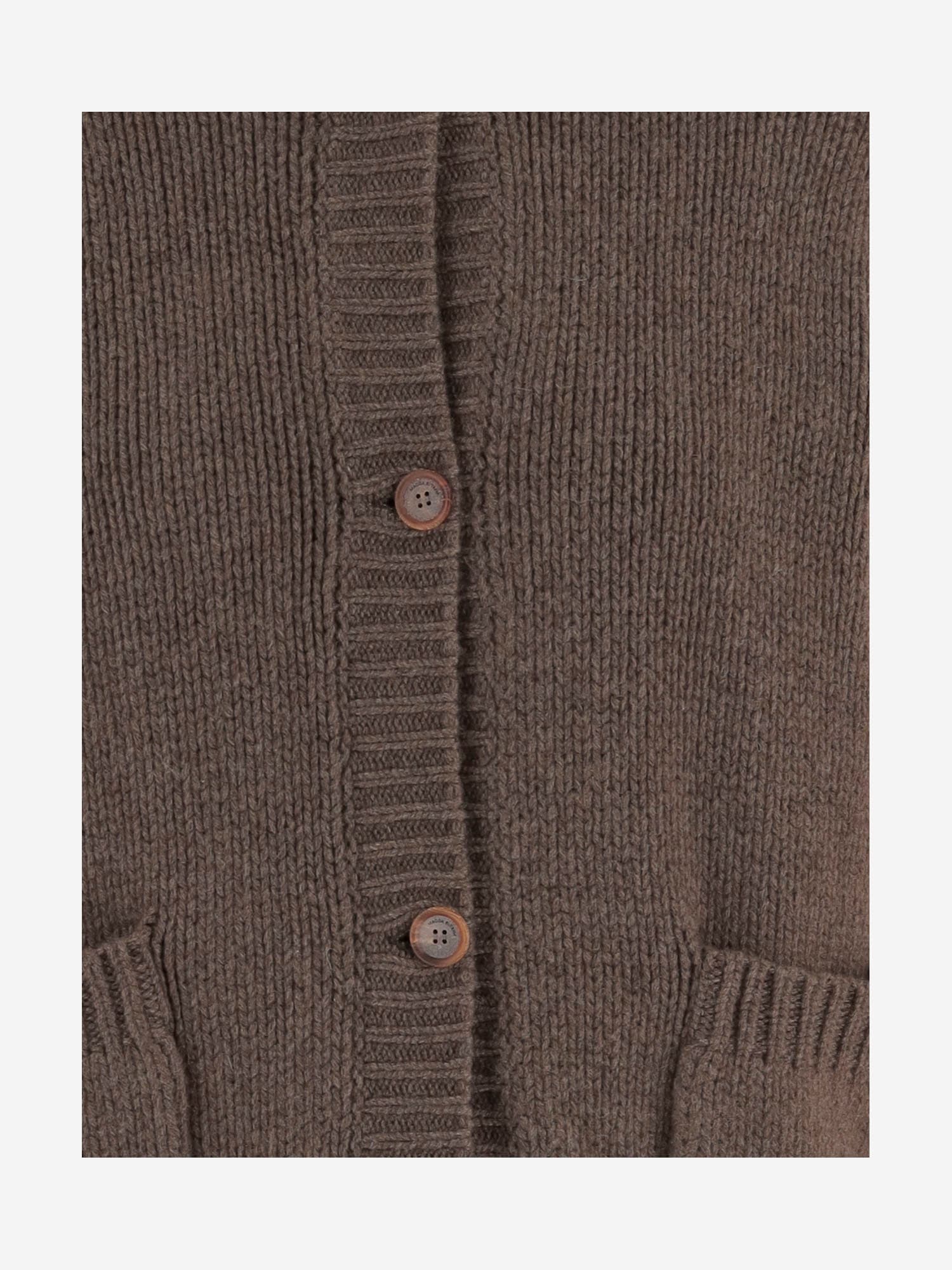 Magda Butrym Cashmere Cardigan In Brown