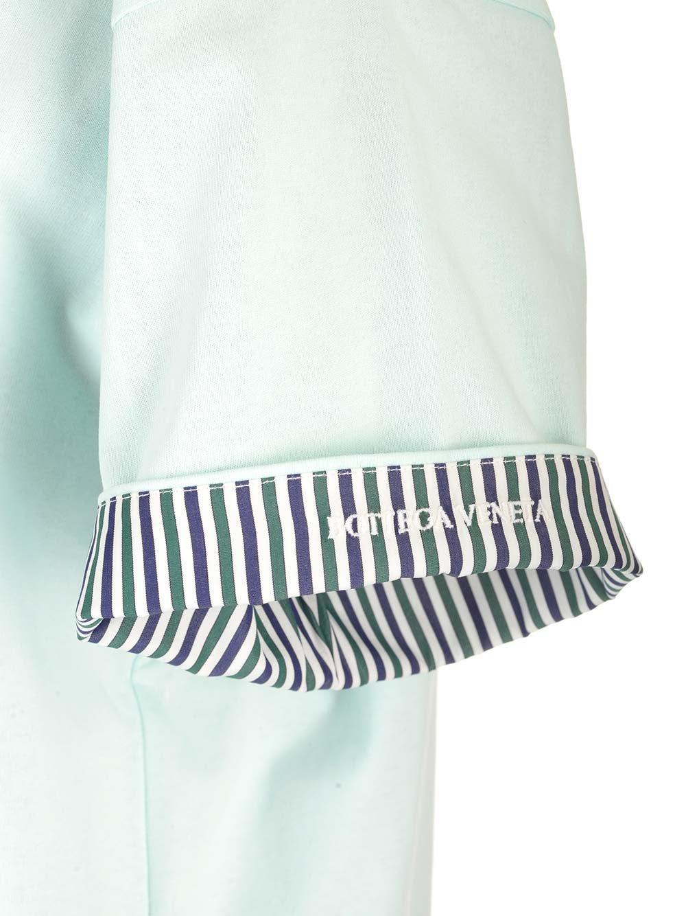 Shop Bottega Veneta Double Layer Striped T-shirt In Azure