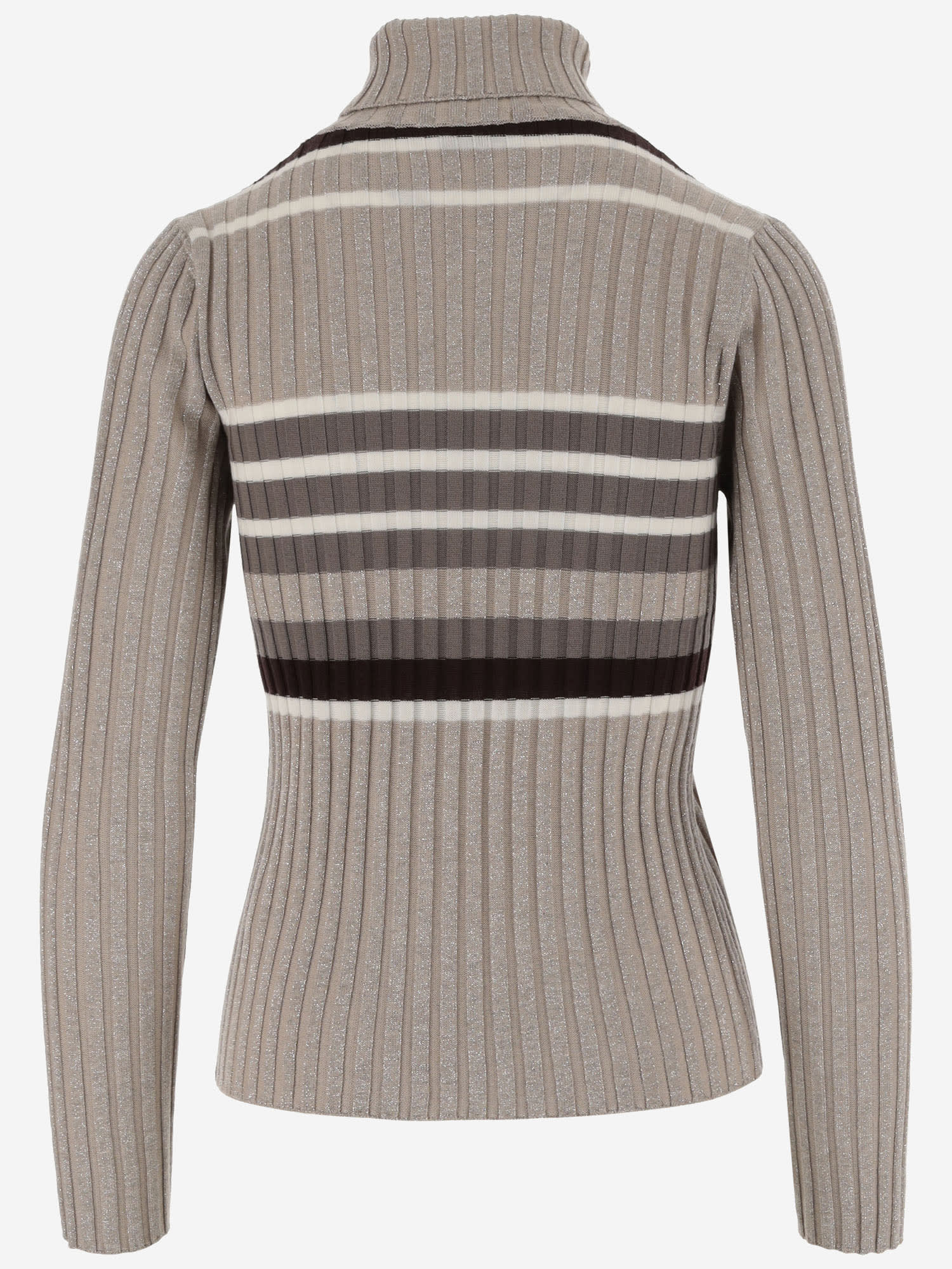 Shop Alto Milano Wool Blend Pullover With Striped Pattern In Red