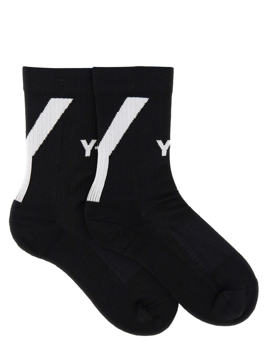 Shop Y-3 Sock With Logo Embroidery In Black