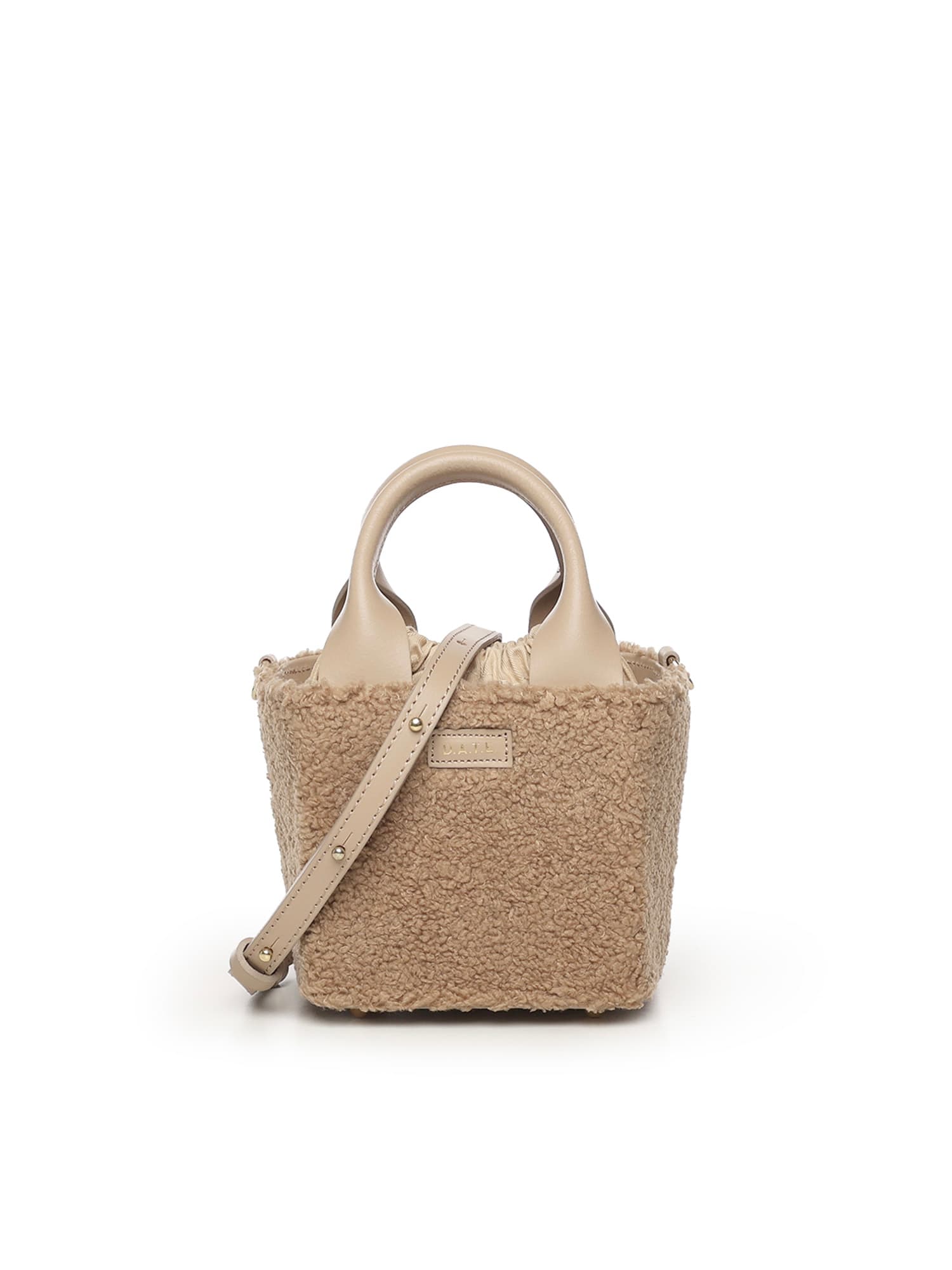 Date Teddy Cube Mini Bag In Nude