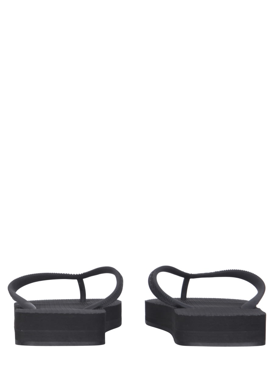 Shop Dsquared2 Rubber Thong Sandals In Black