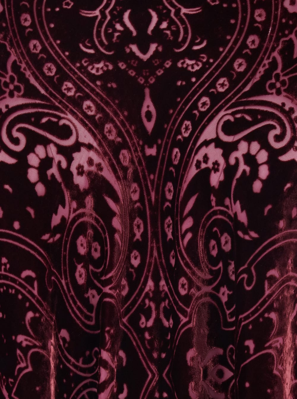 Etro Paisley Silk-blend Velvet Poncho In Burgundy