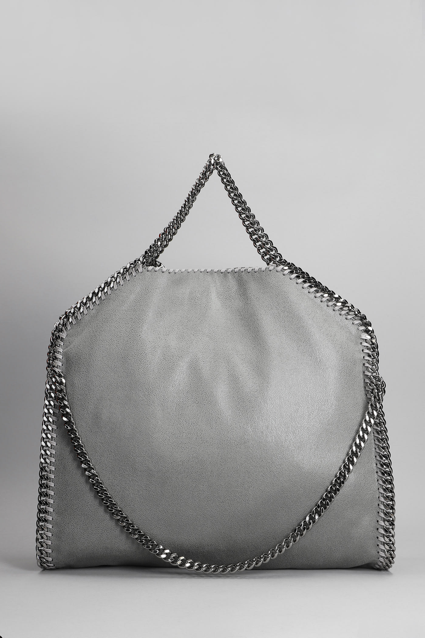 Shop Stella Mccartney Falabella Shoulder Bag In Grey Faux Leather