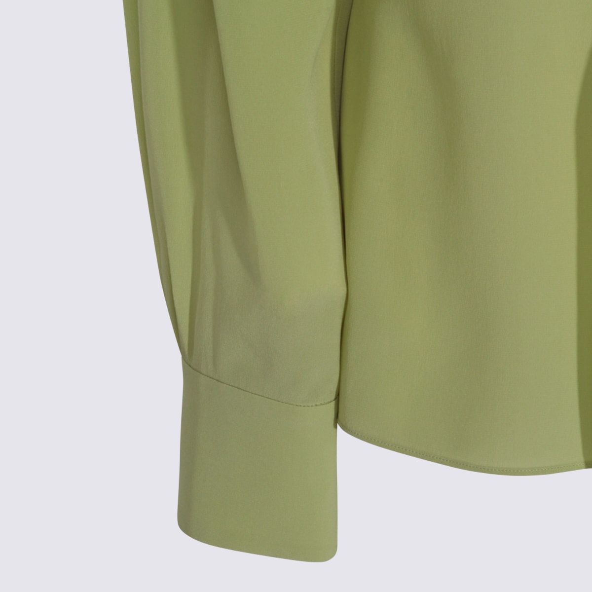 Gucci Light Green Silk Shirt In Green