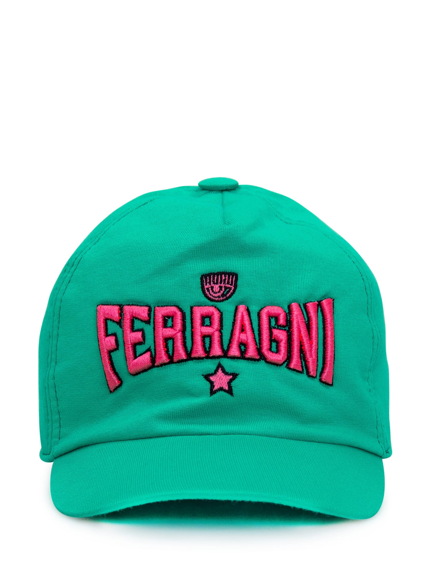 Chiara Ferragni Baseball Cap With Logo In Bright Green
