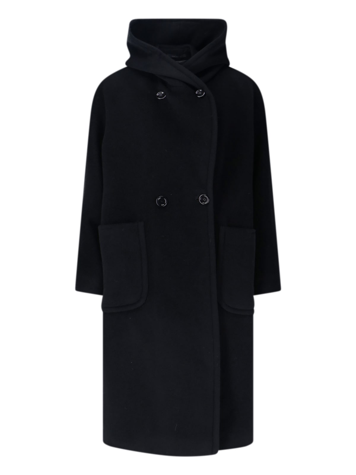 Tagliatore Tailored Black Jacket With Classic Collar And Minimalistic Design In Black