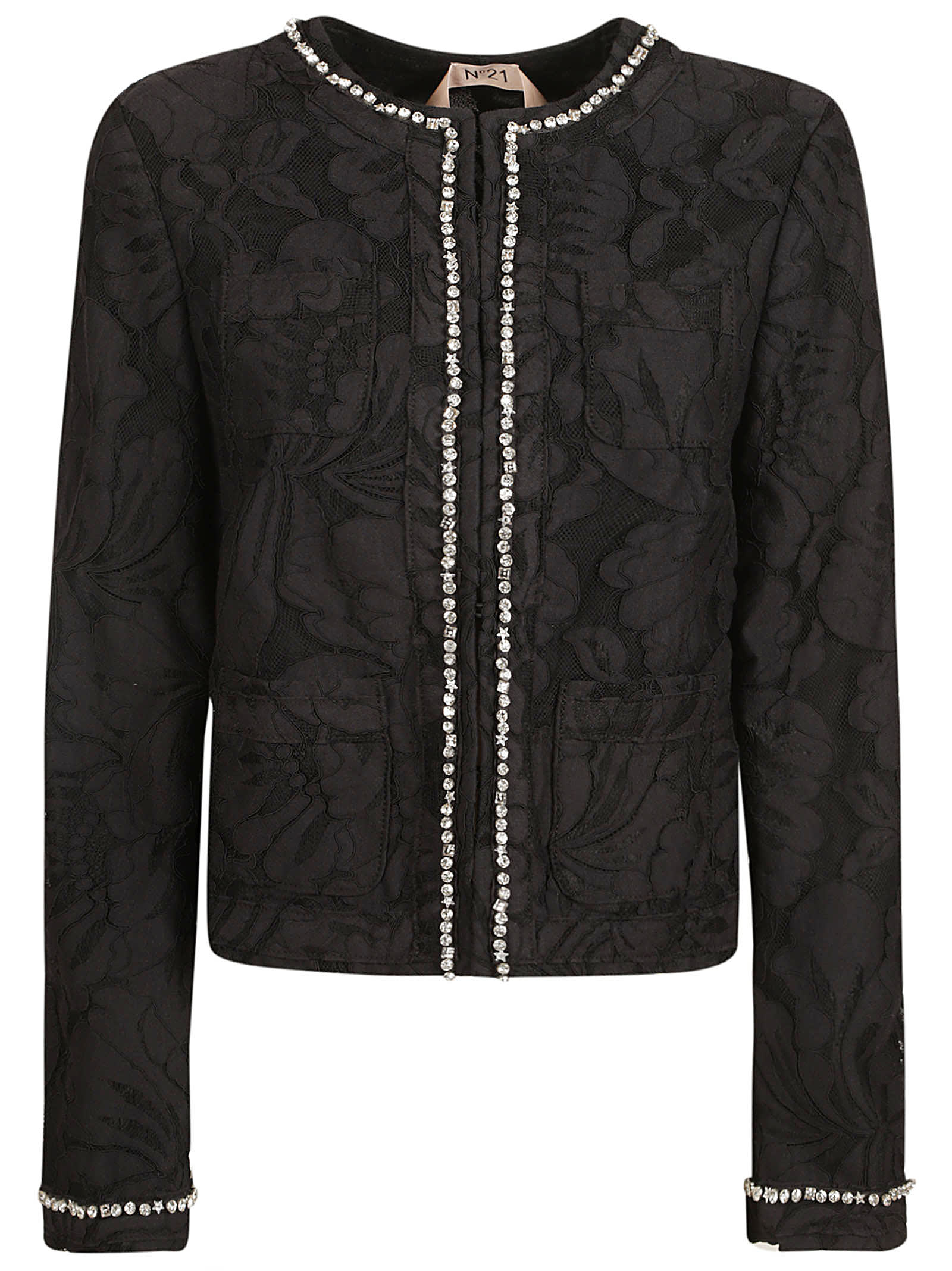 N°21 Embellished Jacket In Black