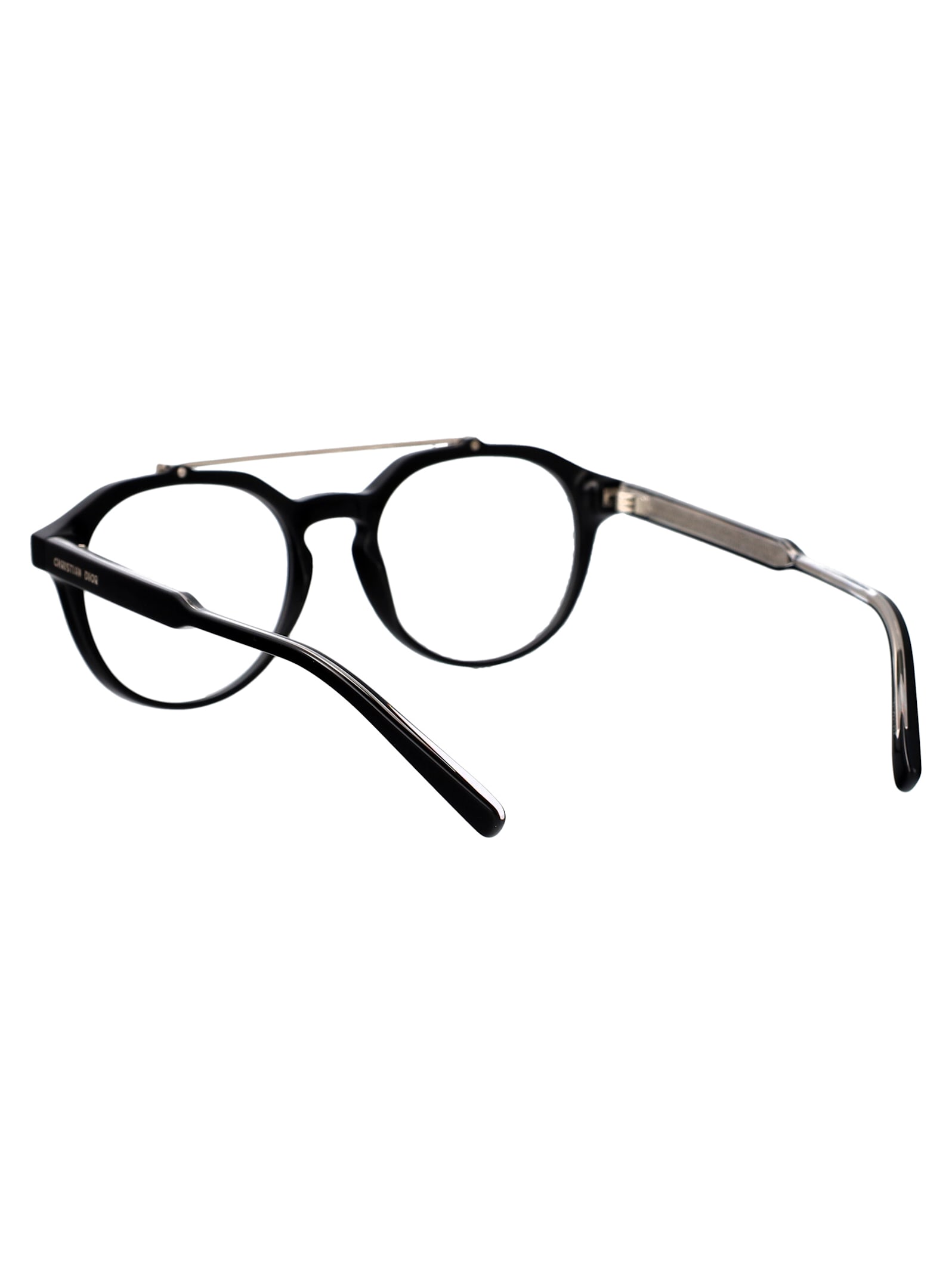 Shop Dior Botanicao R1i Glasses In 1000 Black/crystal