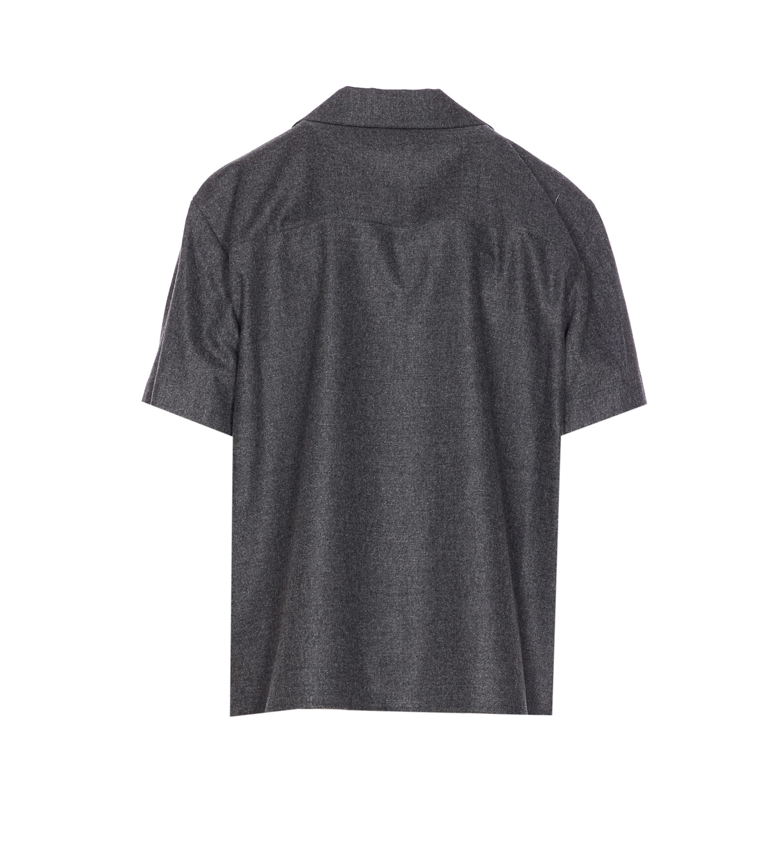 Khaite Womens Storm Riordan Camp-collar Stretch-wool And Cashmere Shirt In Gray