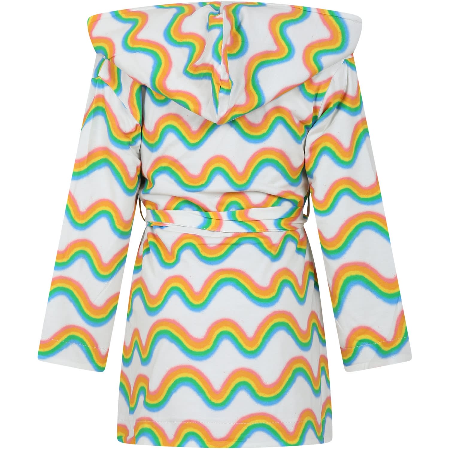 Shop Molo Green Dressing Gown For Kids In Multicolor