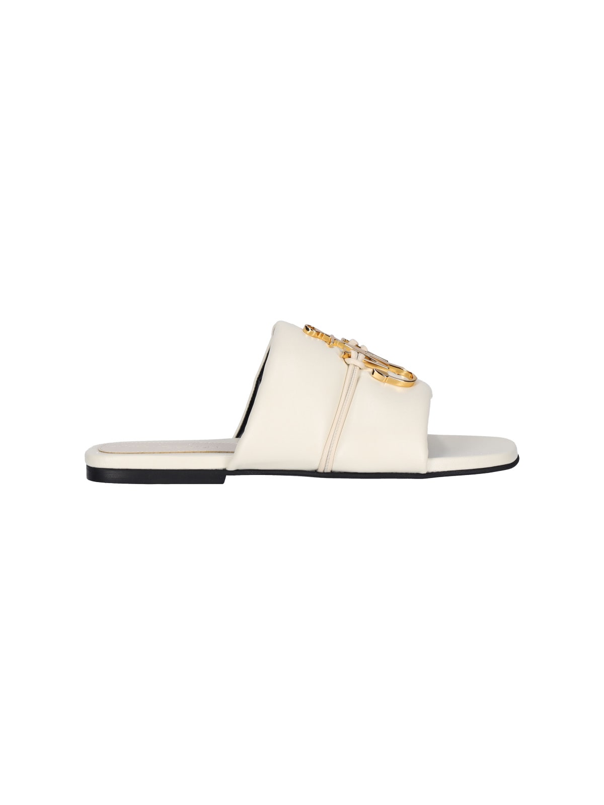 Shop Jw Anderson Logo Slide Sandals In White