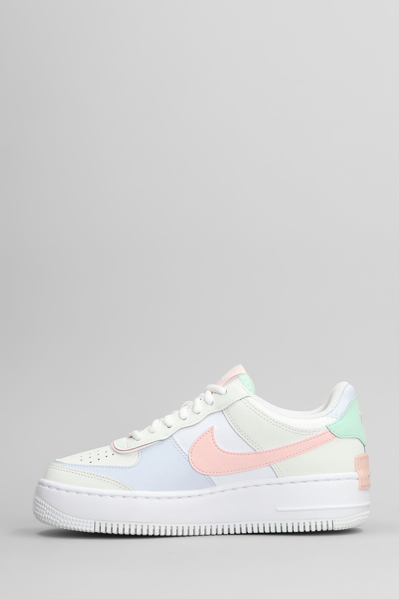 Nike Af1 Shadow Sneakers In White Leather In White