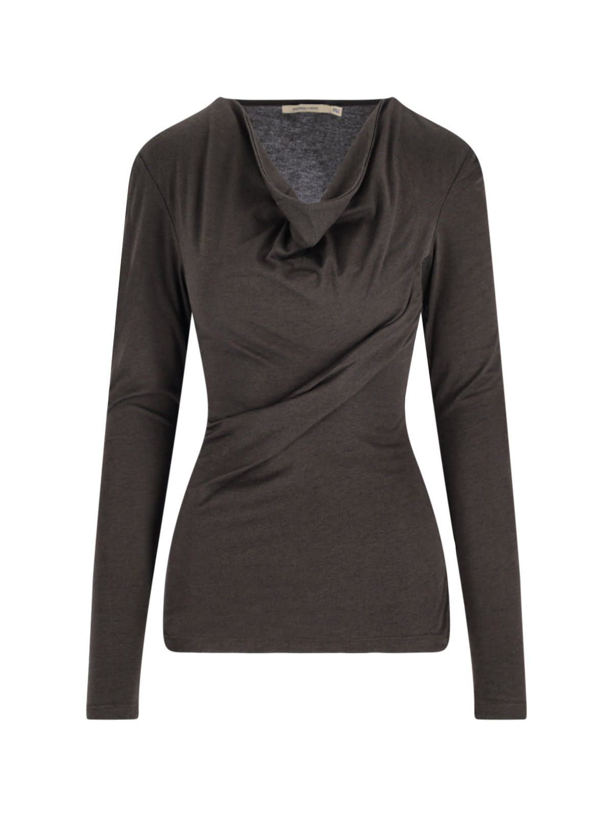 Paloma Wool Junco Cowl Neck Top In Brown