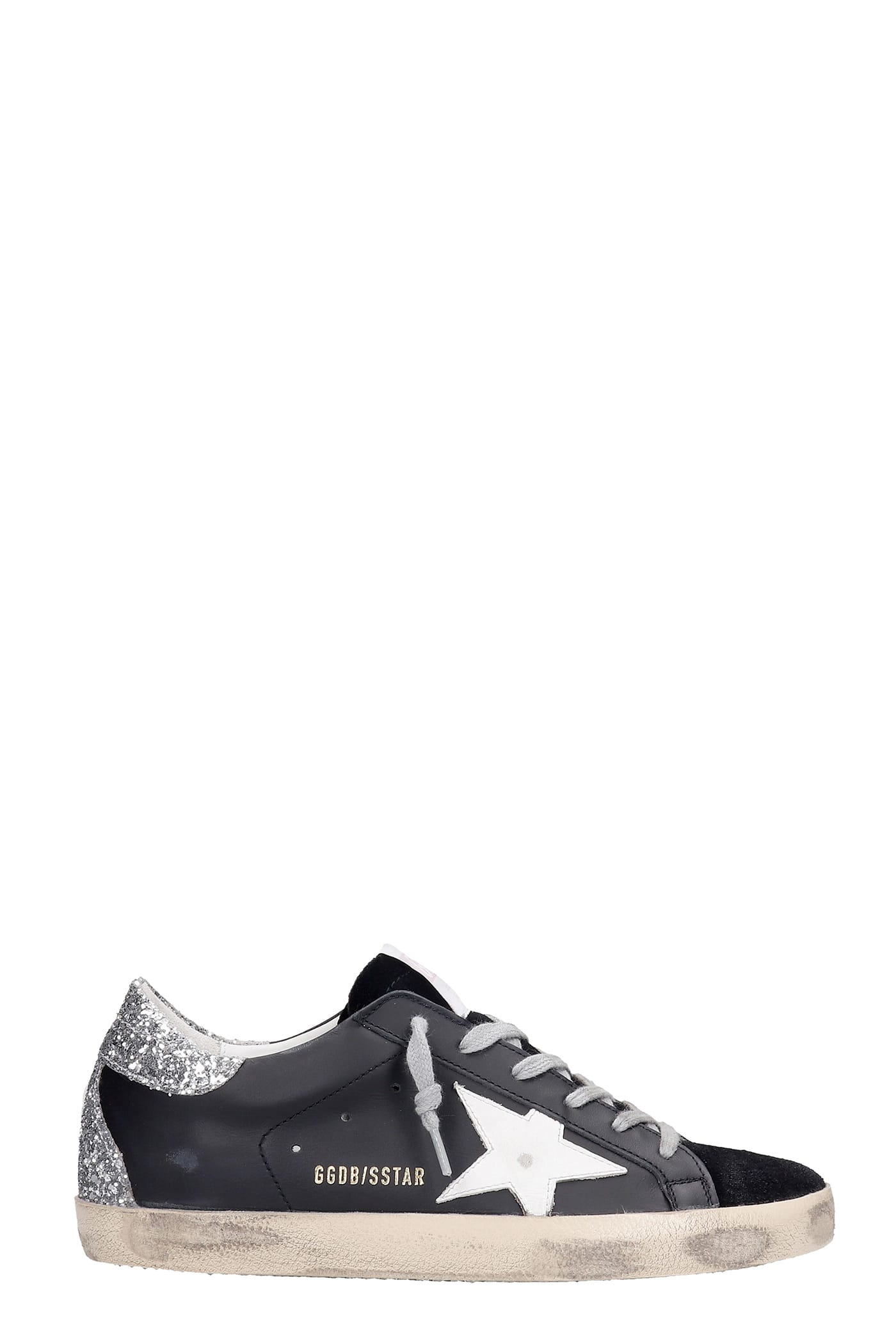 Buy Golden Goose Superstar Sneakers In Black Suede And Leather online, shop Golden Goose shoes with free shipping