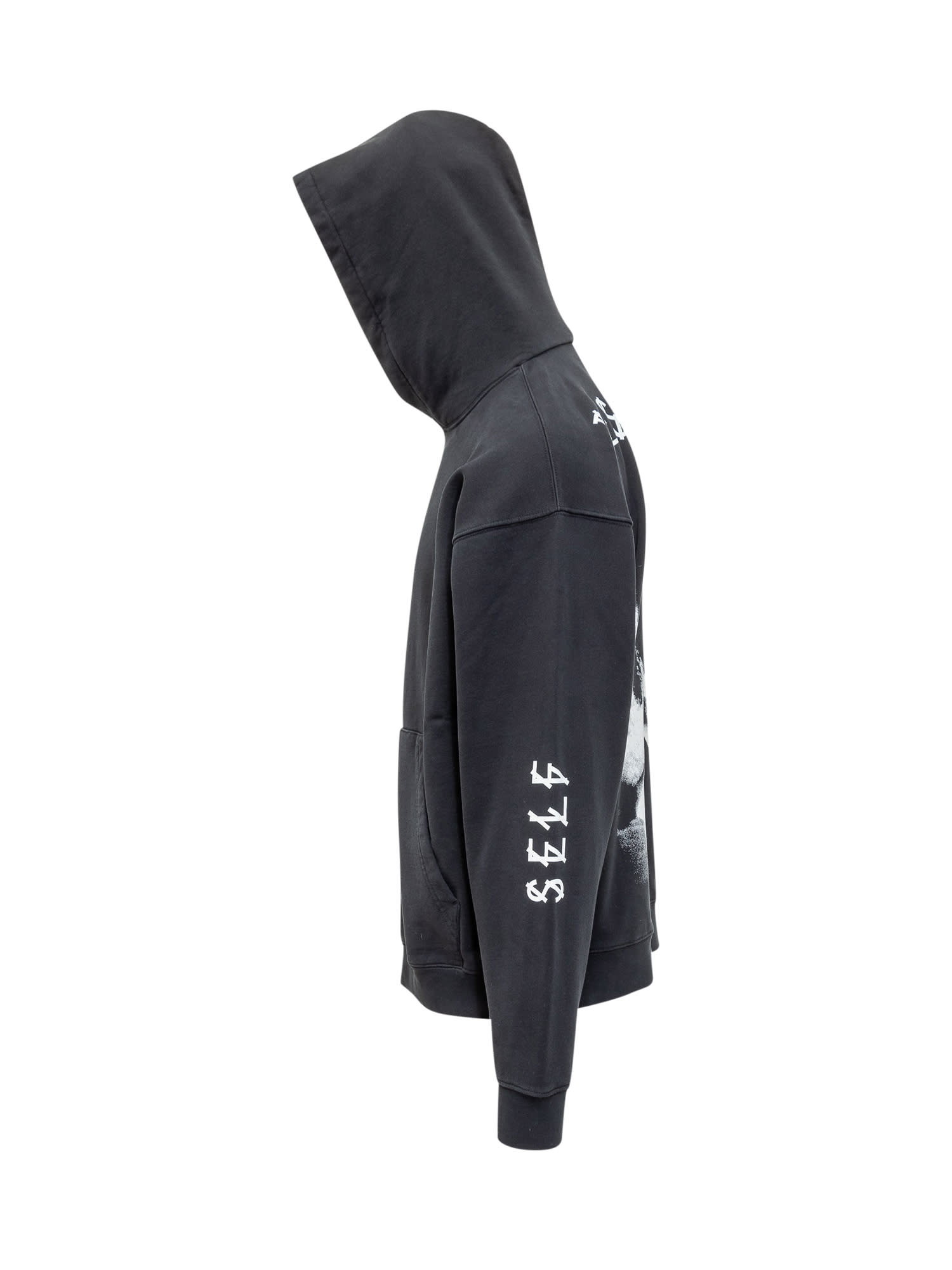 Shop 44 Label Group Hoodie With Logo In Black Self Destruction