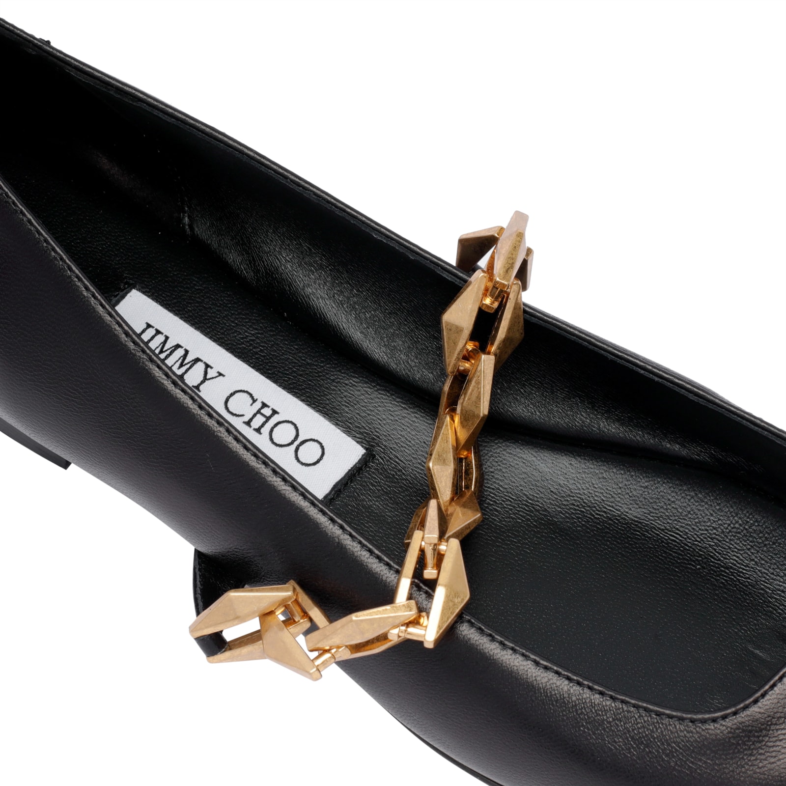 Shop Jimmy Choo Diamond Tilda Flats In Black