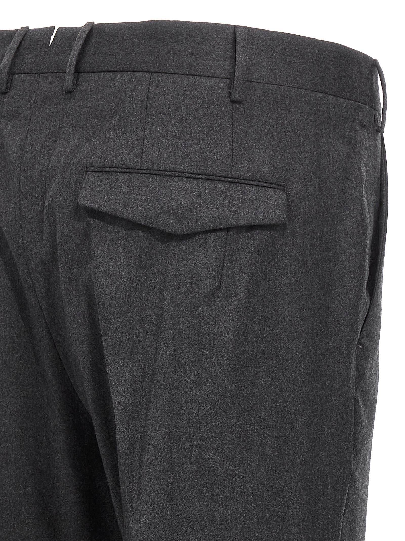Pt Torino Tailored Trousers Sharp Finish In Gray