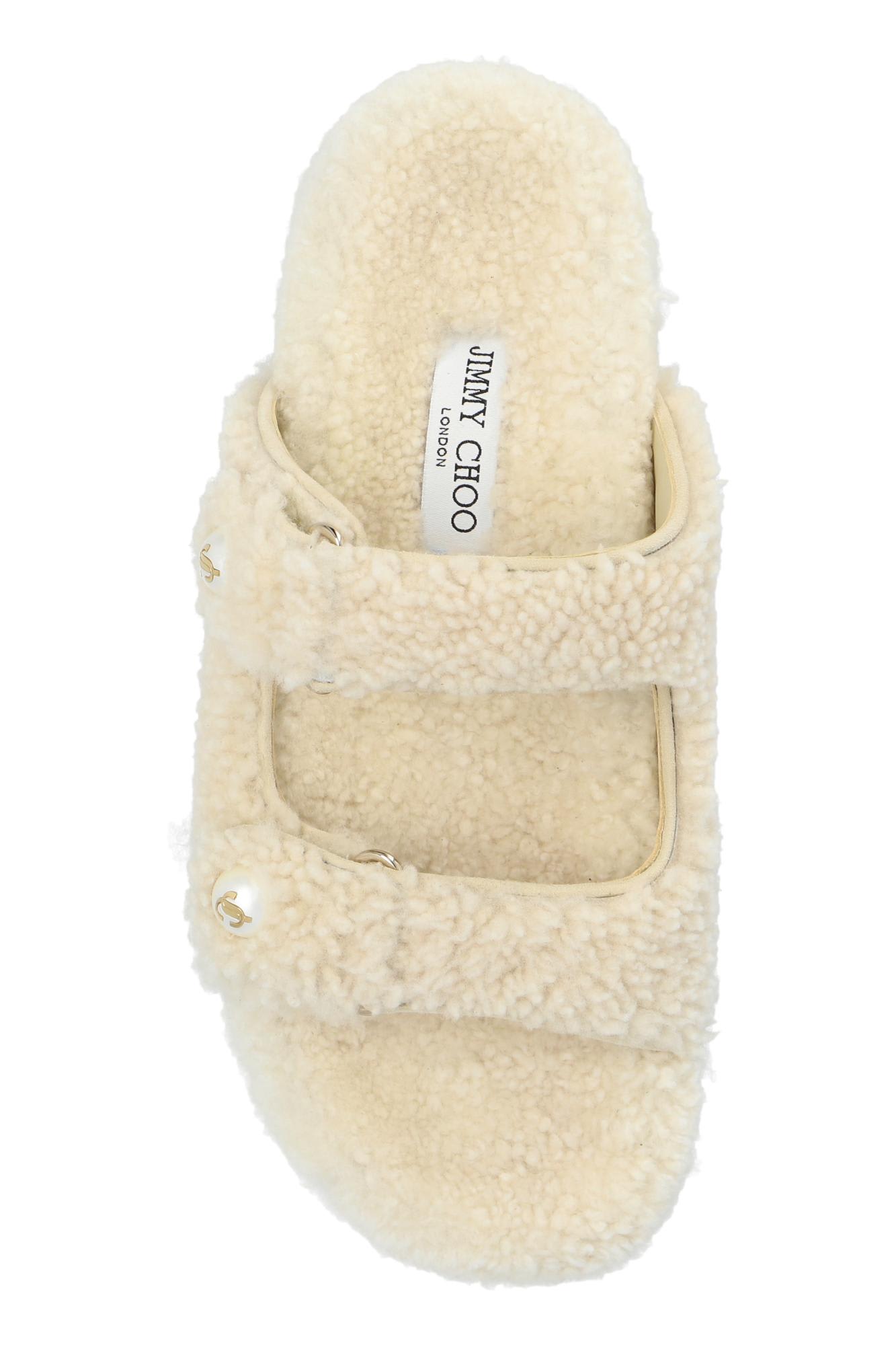 Shop Jimmy Choo Slippers Fayence In White