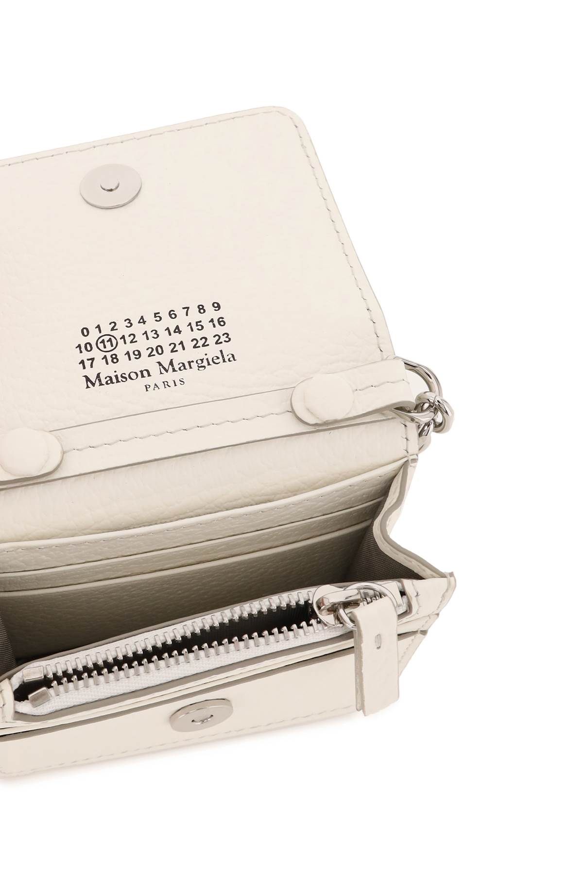 Maison Margiela Micro Bag With Chain In White
