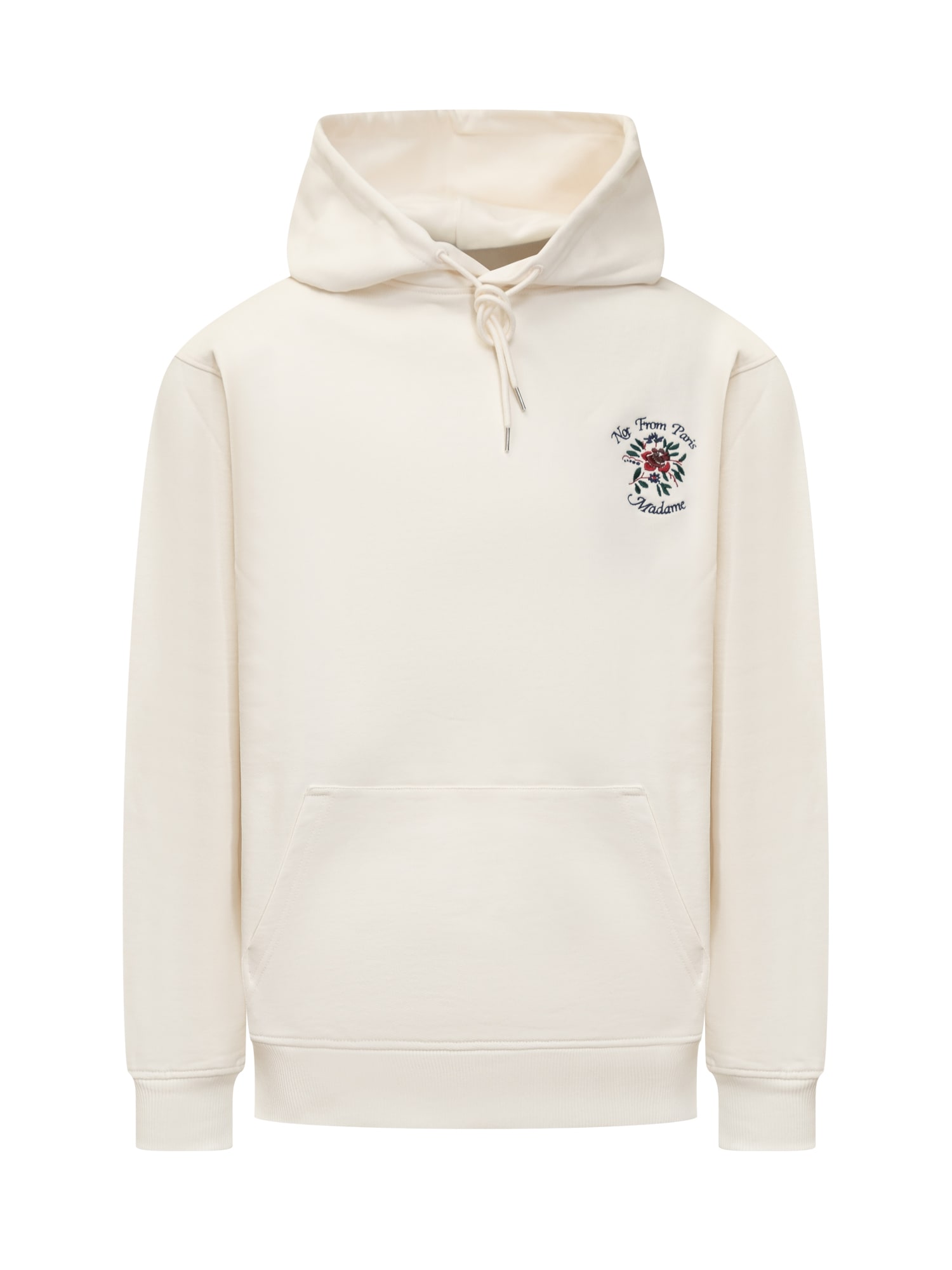 Shop Drôle De Monsieur Le Slogan Hoodie In Cream