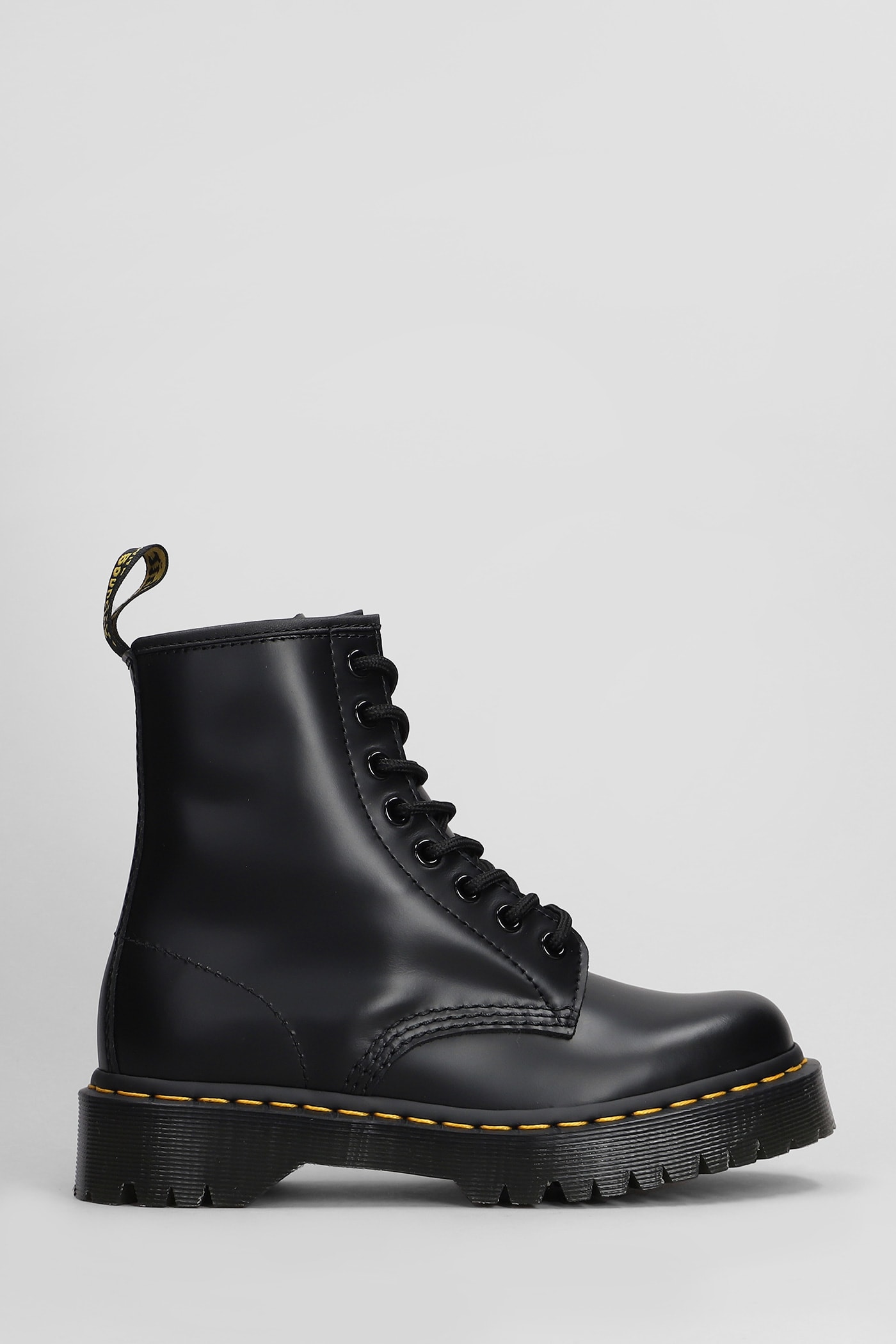 DR. MARTENS' 1460 BEX COMBAT BOOTS IN BLACK LEATHER 