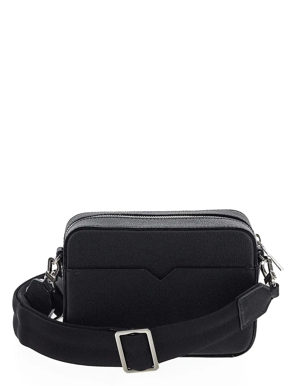 Shop Valextra Reporter V-line Mini Bag In Black