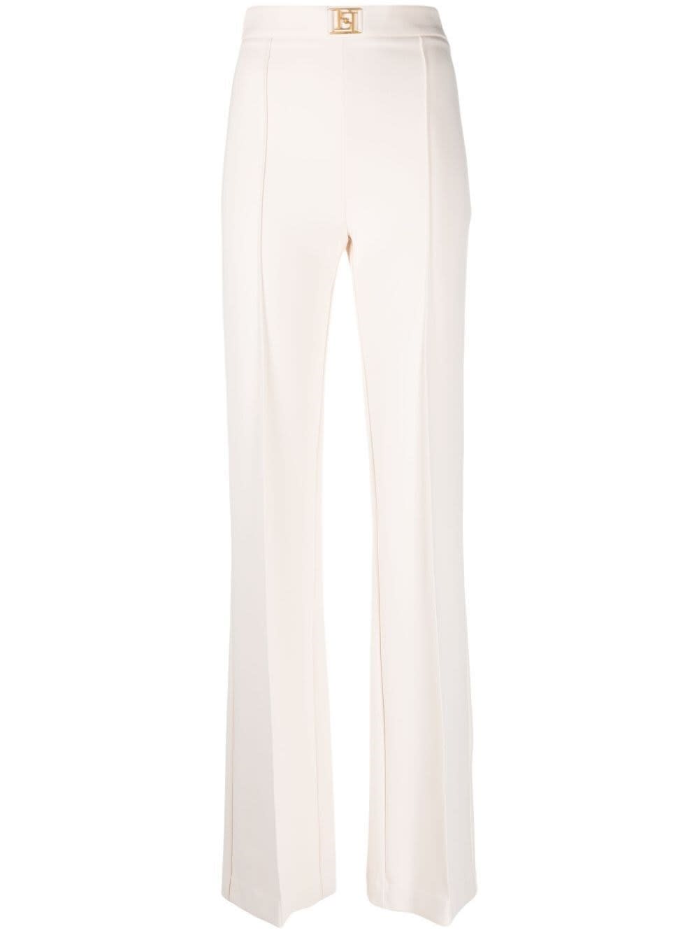 Shop Elisabetta Franchi Trousers In Burro