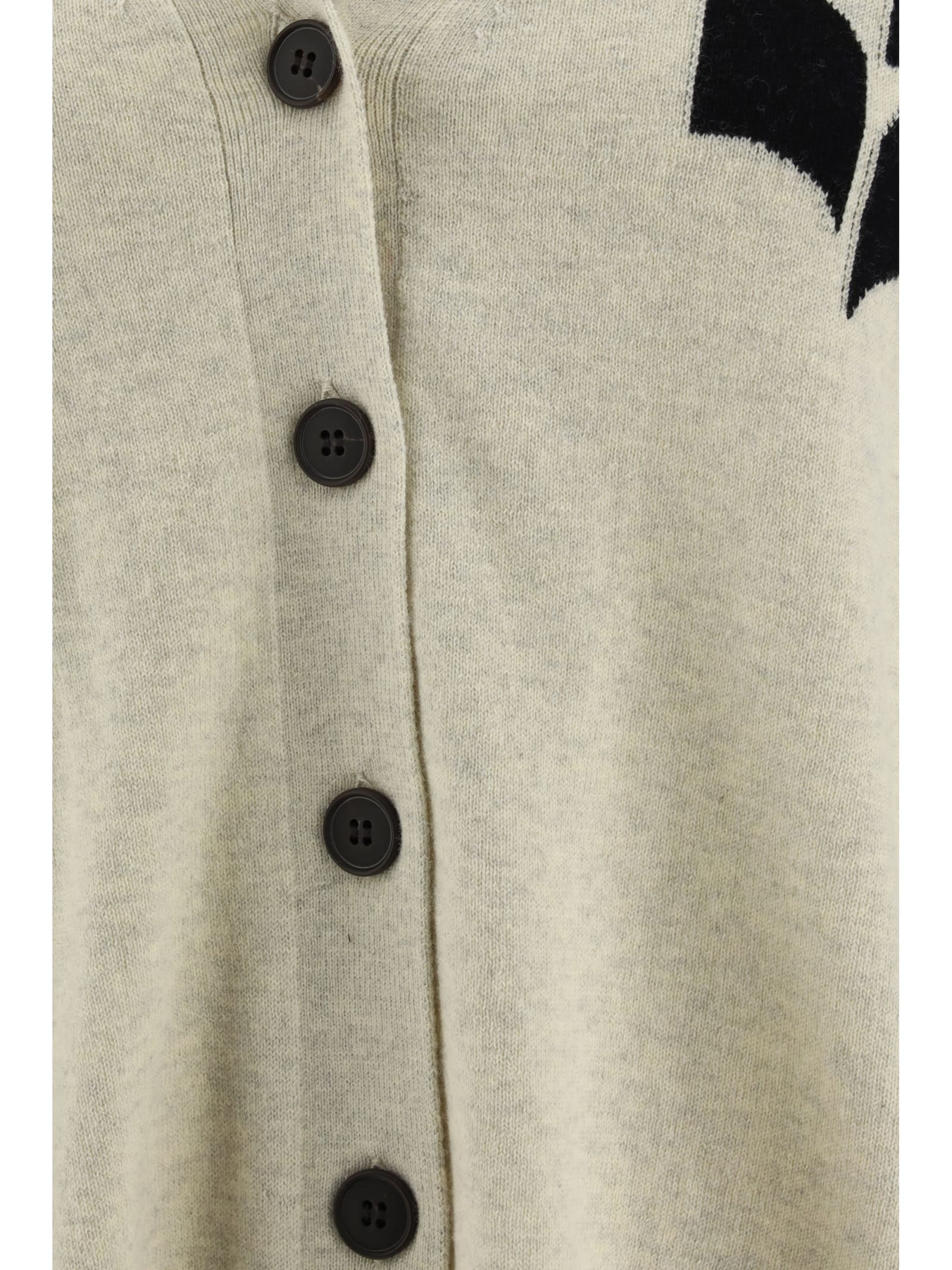 Shop Marant Etoile Cardigan In Light Grey