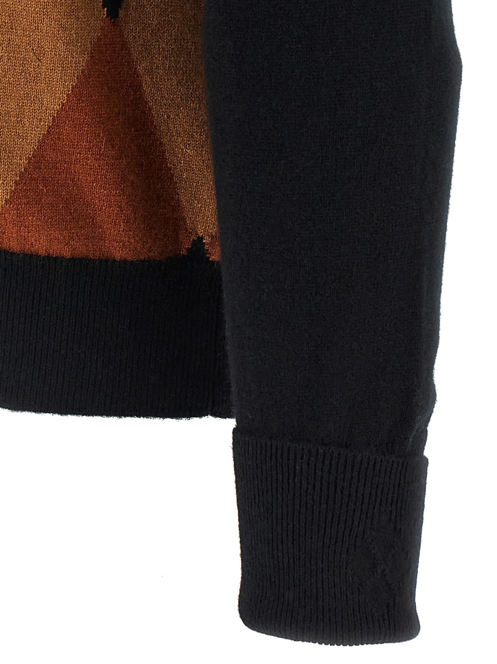 Ballantyne Cardigan Argyle Sweaters And Cardigans Black In Black