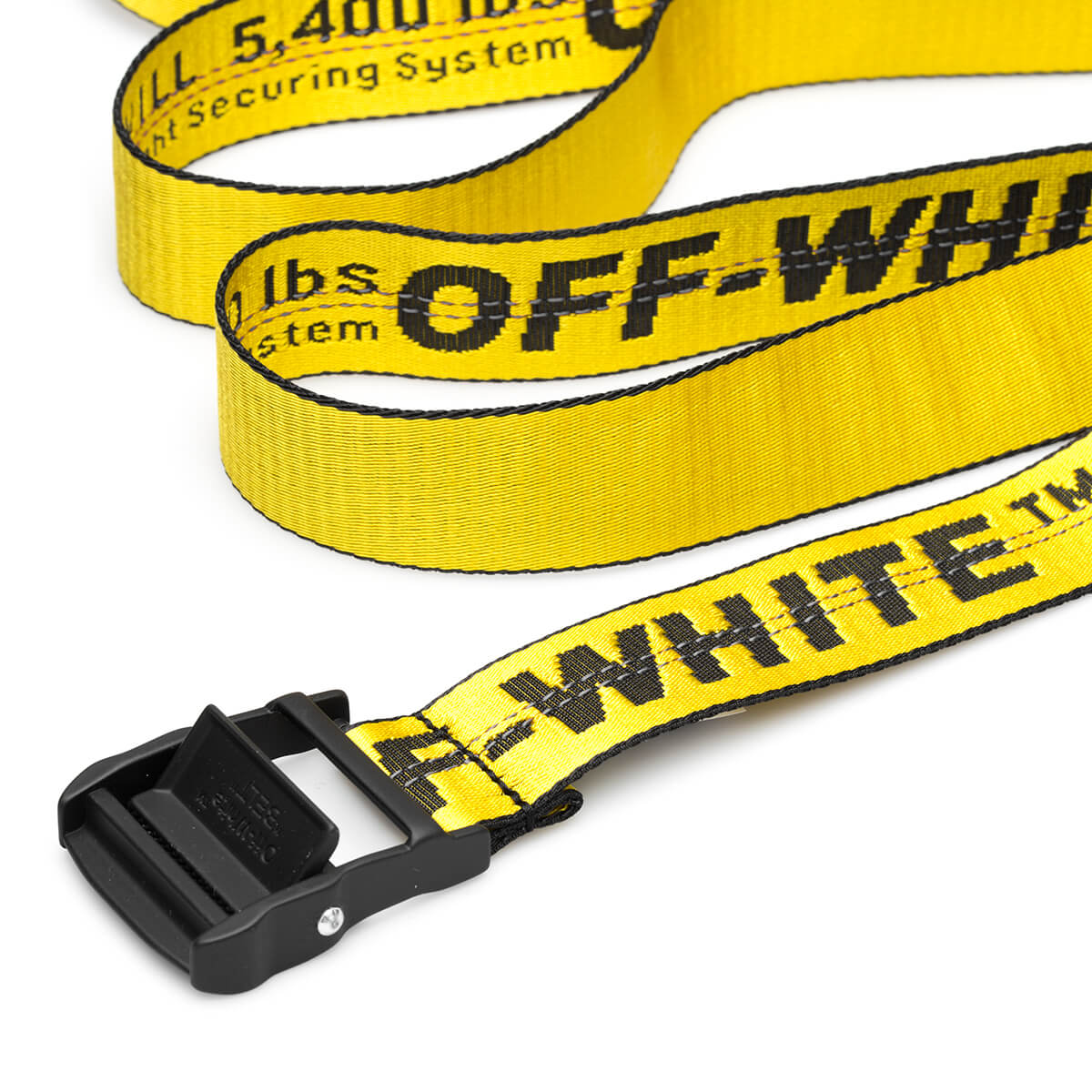 Shop Off-white Classic Industrial Short Belt In Yellow